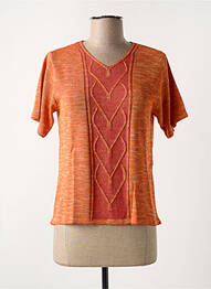 Top manches courtes manches courtes orange FILEUSE D'ARVOR femme