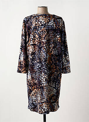 Robe mi-longue manches 3/4 manches 3/4 noir GEVANA femme