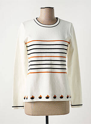 Pull coupe cintrée manches longues beige TELMAIL femme