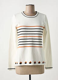 Pull coupe cintrée manches longues beige TELMAIL femme