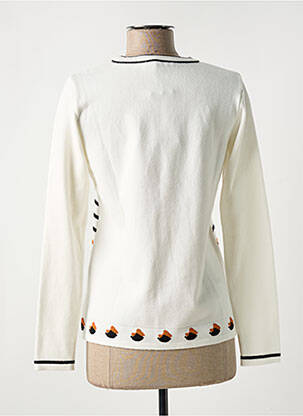 Pull coupe cintrée manches longues beige TELMAIL femme