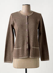 Gilet manches longues marron I.ODENA pour femme seconde vue