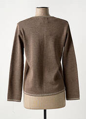 Gilet manches longues marron I.ODENA pour femme seconde vue