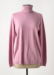 Pull col roulé rose CASHMERE FEELING pour femme seconde vue