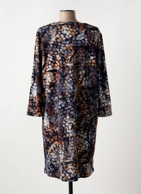 Robe mi-longue manches 3/4 manches 3/4 noir GEVANA femme