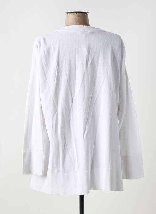 Gilet manches longues blanc AGATHE & LOUISE pour femme