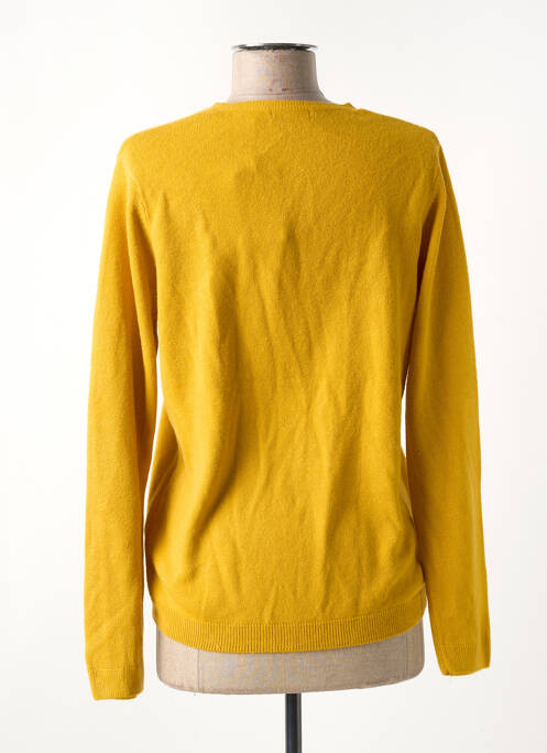Gilet manches longues jaune CASHMERE FEELING pour femme