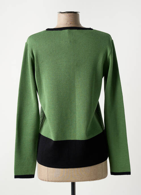 Pull coupe cintrée manches longues vert TELMAIL femme