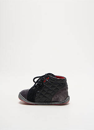Bottillons tissage satiné bout rond noir BABYBOTTE fille