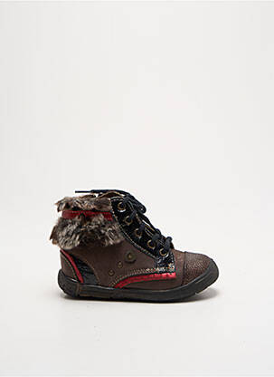 Bottillons nubuck bout rond marron BABYBOTTE fille