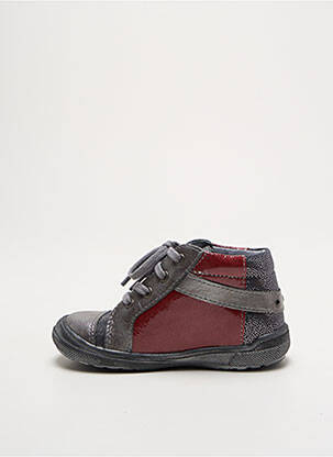 Baskets tissage vernis bout rond rouge BABYBOTTE fille