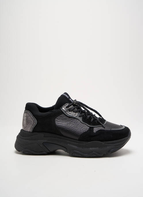Baskets nubuck talon de 4 à 6cm noir BRONX femme