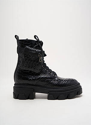 Bottines/boots tissage satiné talon de 4 à 6cm noir IMPICCI femme