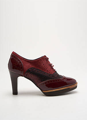 Derbies matière lisse talon de 7 à 9cm rouge GADEA femme