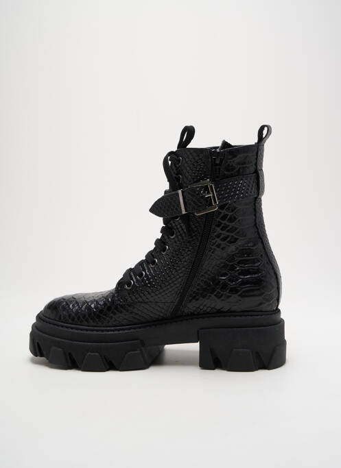 Bottines/boots tissage satiné talon de 4 à 6cm noir IMPICCI femme