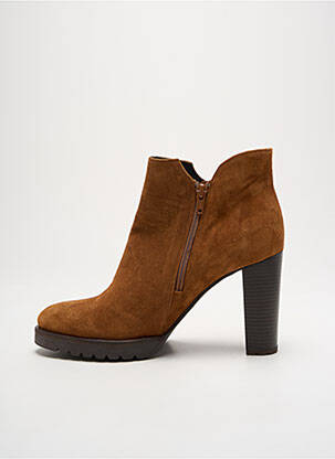 Bottines/boots nubuck talon de 7 à 9cm marron MYMA femme
