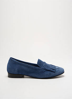 Mocassins nubuck talon plat jusqu'à 3cm bleu MYMA femme