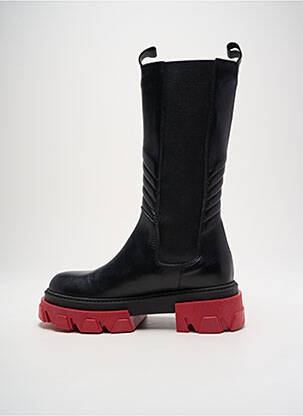 Bottes tissage satiné talon de 4 à 6cm noir IMPICCI femme