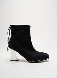 Bottines/boots tissage satiné talon de 4 à 6cm noir CASSIS femme