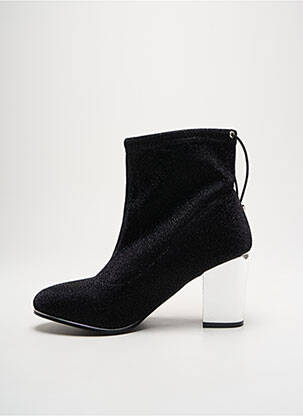 Bottines/boots tissage satiné talon de 4 à 6cm noir CASSIS femme