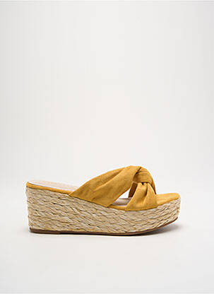 Chaussures bâteau type de semelle amortissante talon de 4 à 6cm jaune CASSIS COTE D'AZUR femme