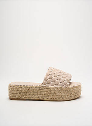 Espadrilles plateforme talon de 4 à 6cm beige CASSIS COTE D'AZUR femme