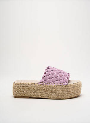 Espadrilles plateforme talon de 4 à 6cm violet CASSIS COTE D'AZUR femme