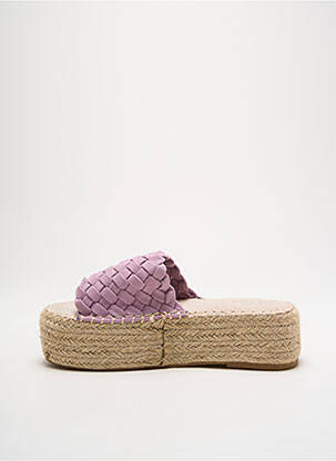 Espadrilles plateforme talon de 4 à 6cm violet CASSIS COTE D'AZUR femme