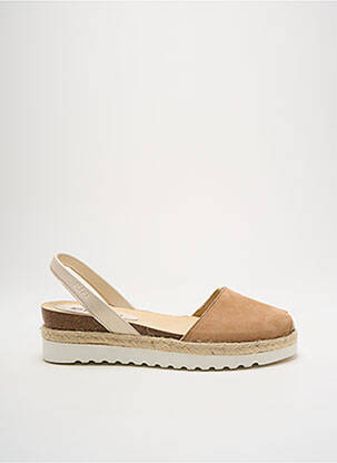 Sandales/nu pieds matière lisse talon de 4 à 6cm beige RIA MENORCA femme
