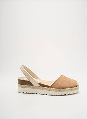 Sandales/nu pieds matière lisse talon de 4 à 6cm beige RIA MENORCA femme