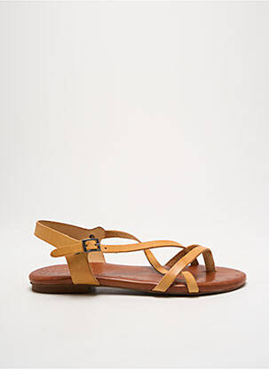 Tongs voute plantaire talon plat jusqu'à 3cm marron PORRONET femme