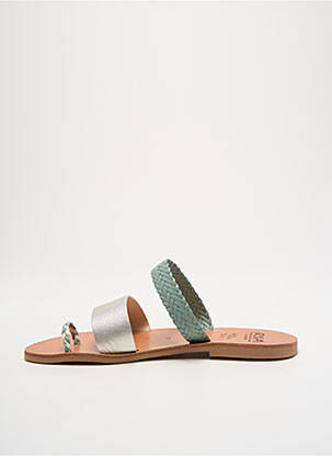 Mules/sabots matière lisse talon plat jusqu'à 3cm argent RIA MENORCA femme