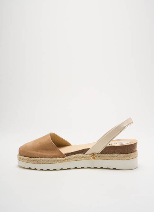 Sandales/nu pieds tissage satiné talon de 4 à 6cm beige RIA MENORCA femme