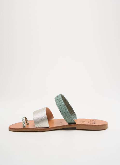 Mules/sabots matière lisse talon plat jusqu'à 3cm argent RIA MENORCA femme