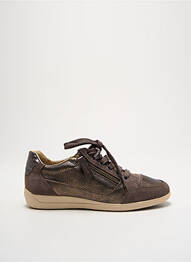Chaussures de confort tissage satiné talon plat jusqu'à 3cm marron GEOX femme