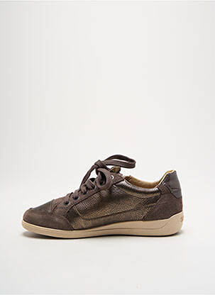 Chaussures de confort fermeture zip et lacets talon plat jusqu'à 3cm marron GEOX femme