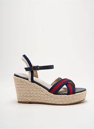 Espadrilles fermeture boucle(s) talon de 7 à 9cm bleu ELUE PAR NOUS femme