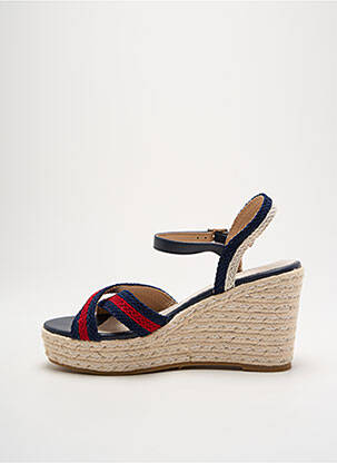 Espadrilles fermeture boucle(s) talon de 7 à 9cm bleu ELUE PAR NOUS femme