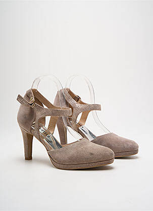 Escarpins nubuck talon de 7 à 9cm gris MYMA femme