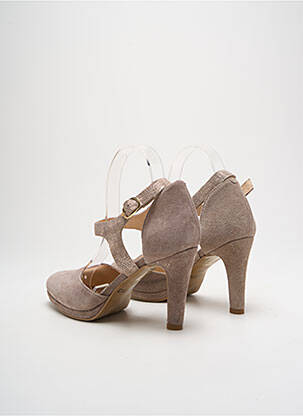 Escarpins nubuck talon de 7 à 9cm gris MYMA femme