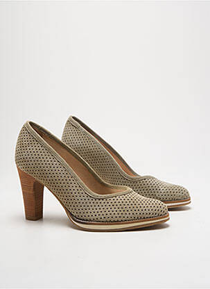 Escarpins nubuck talon de 7 à 9cm vert MYMA femme