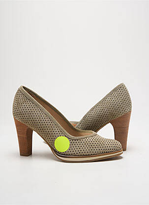 Escarpins nubuck talon de 7 à 9cm vert MYMA femme