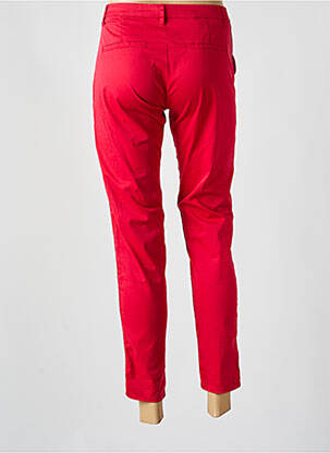Pantalon 7/8 fermeture zippée sous rabat boutonné taille normale rouge KAPORAL femme