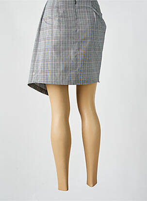 Jupe courte fermeture zippée au dos gris LOLA ESPELETA femme