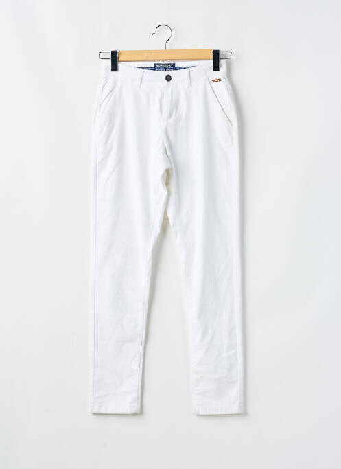 Pantalon droit blanc SUPERDRY pour femme