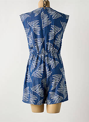 Combishort col v manches courtes bleu LOLA ESPELETA femme