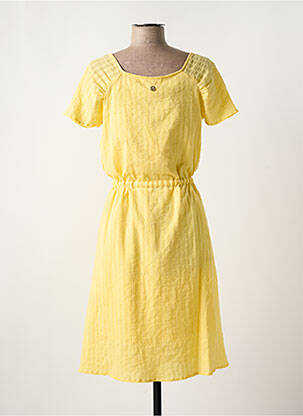 Robe courte manches courtes manches courtes jaune LOLA ESPELETA femme
