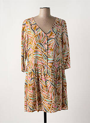 Robe courte manches longues manches longues marron LOLA ESPELETA femme