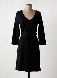 Robe mi-longue manches longues manches longues noir LOLA ESPELETA femme