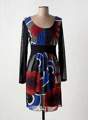 Robe courte manches longues manches longues noir DESIGUAL femme